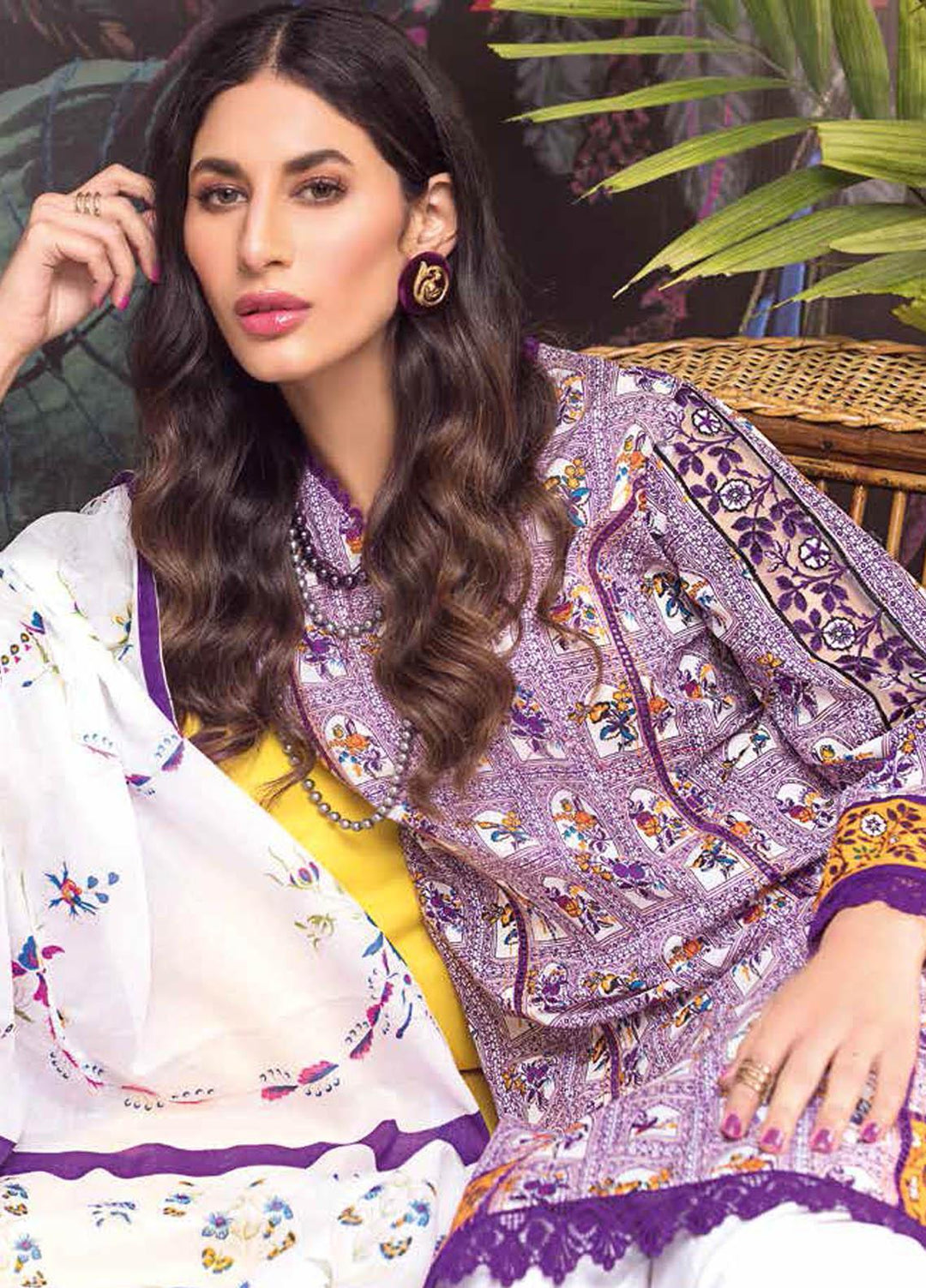 Gul Ahmed Embroidered Lawn Suits Unstitched 2 Piece GA21BL TL333 - Summer Collection