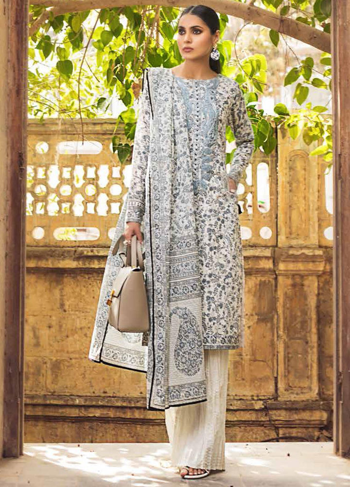 Black & White By Gul Ahmed Embroidered Lawn Suits Unstitched 3 Piece GA21BW B12012 - Black & White Collection