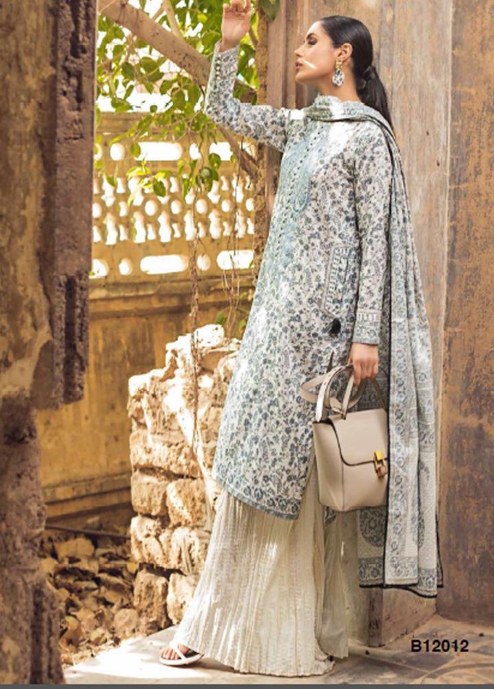 Black & White By Gul Ahmed Embroidered Lawn Suits Unstitched 3 Piece GA21BW B12012 - Black & White Collection