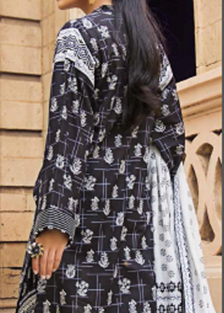 Black & White By Gul Ahmed Printed Lawn Suits Unstitched 2 Piece GA21BW BT12002 - Black & White Collection