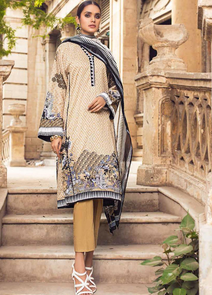 Black & White By Gul Ahmed Printed Lawn Suits Unstitched 2 Piece GA21BW BT12003 - Black & White Collection
