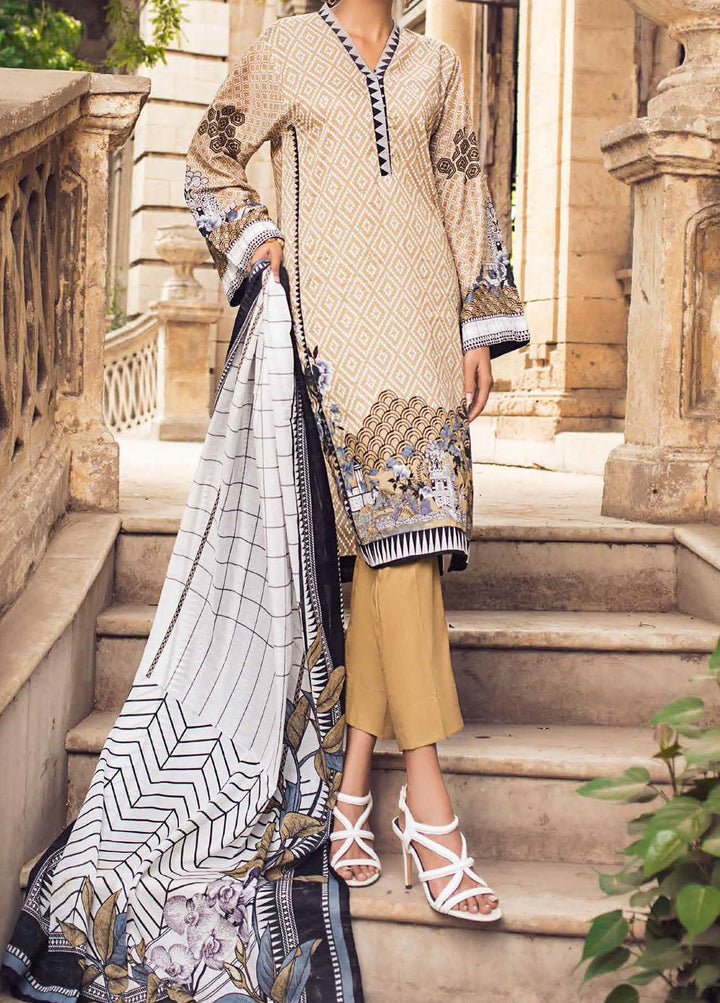 Black & White By Gul Ahmed Printed Lawn Suits Unstitched 2 Piece GA21BW BT12003 - Black & White Collection