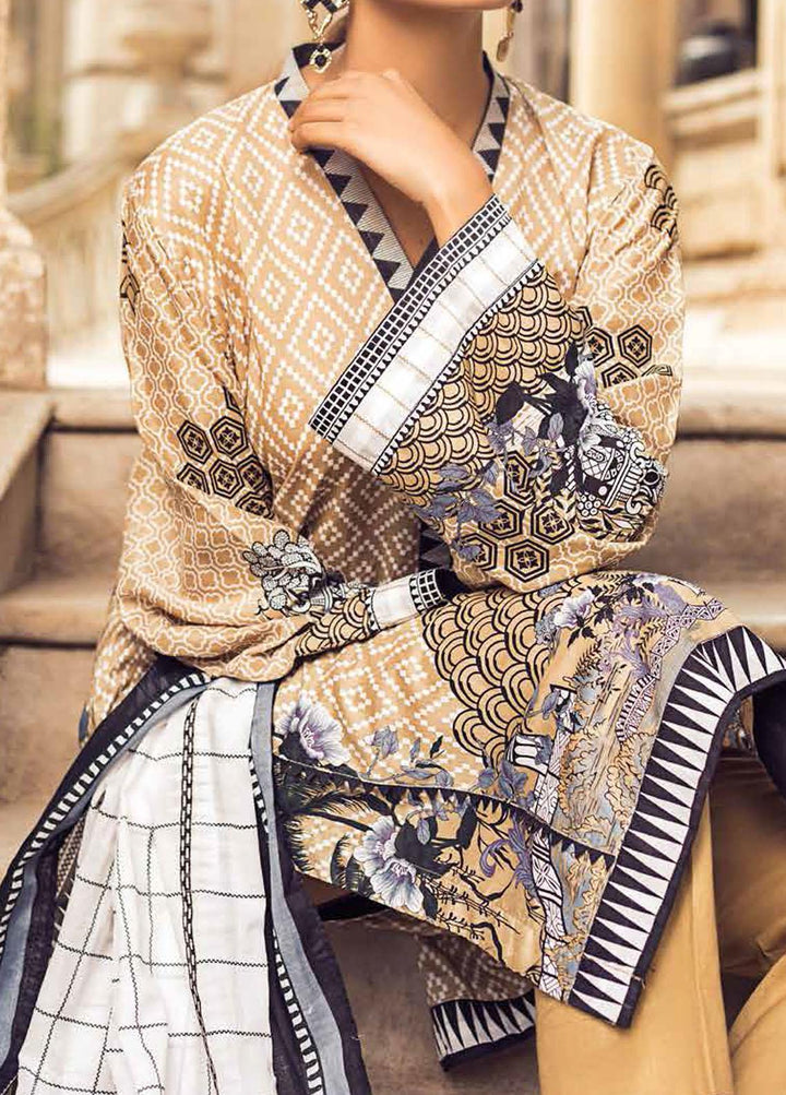 Black & White By Gul Ahmed Printed Lawn Suits Unstitched 2 Piece GA21BW BT12003 - Black & White Collection