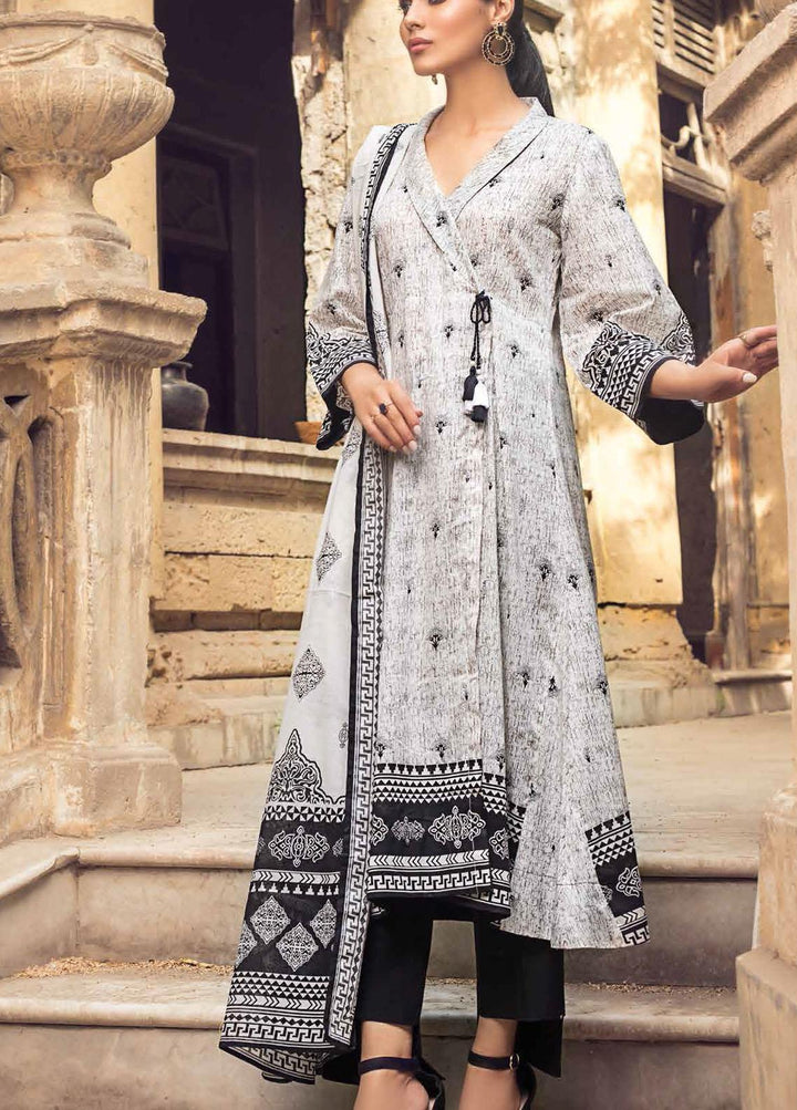 Black & White By Gul Ahmed Printed Lawn Suits Unstitched 2 Piece GA21BW BT12004 - Black & White Collection