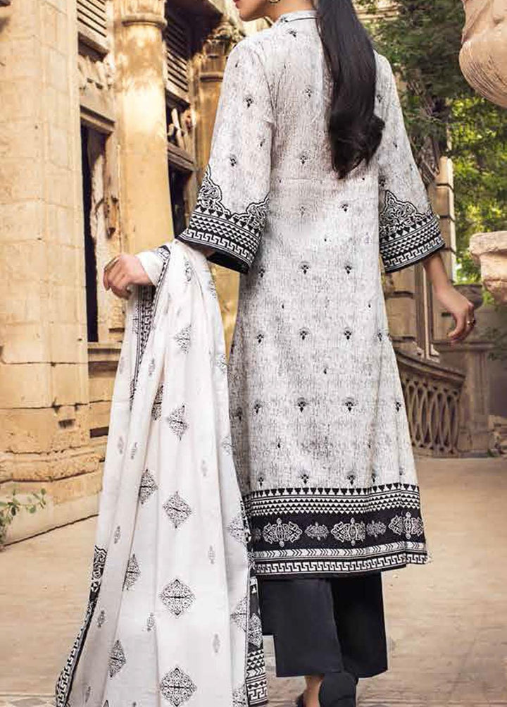 Black & White By Gul Ahmed Printed Lawn Suits Unstitched 2 Piece GA21BW BT12004 - Black & White Collection