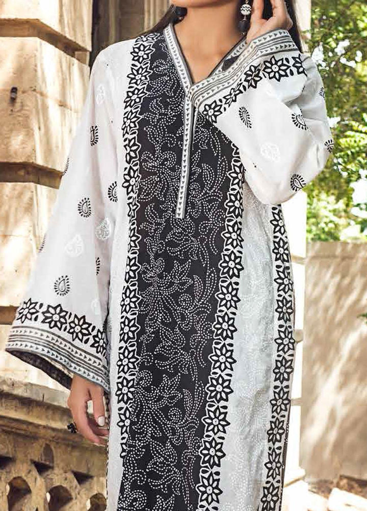 Black & White By Gul Ahmed Printed Lawn Suits Unstitched 2 Piece GA21BW BT12005 - Black & White Collection