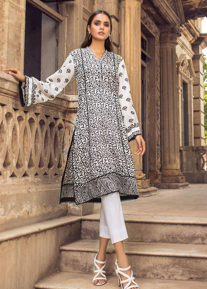 Black & White By Gul Ahmed Printed Lawn Suits Unstitched 2 Piece GA21BW BT12006 - Black & White Collection