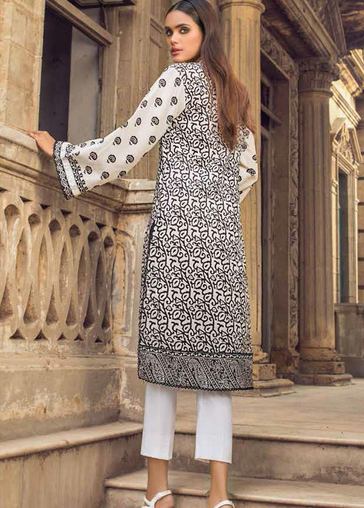 Black & White By Gul Ahmed Printed Lawn Suits Unstitched 2 Piece GA21BW BT12006 - Black & White Collection
