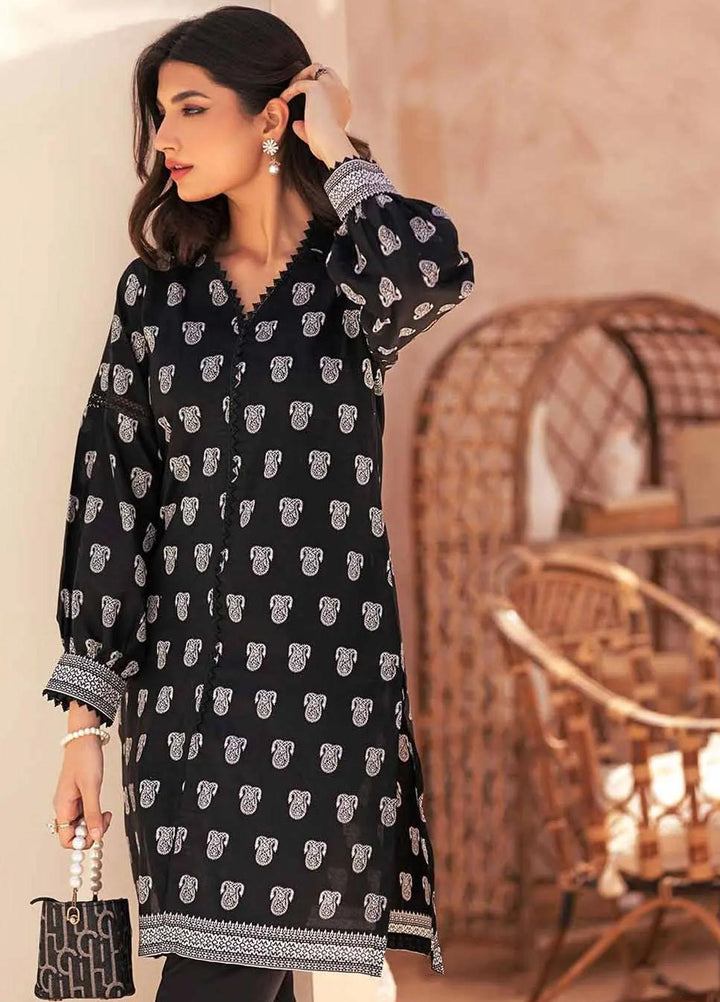 Gul Ahmed Printed Lawn Suits Unstitched 2 Piece GA23BW BT-32008 - Summer Collection