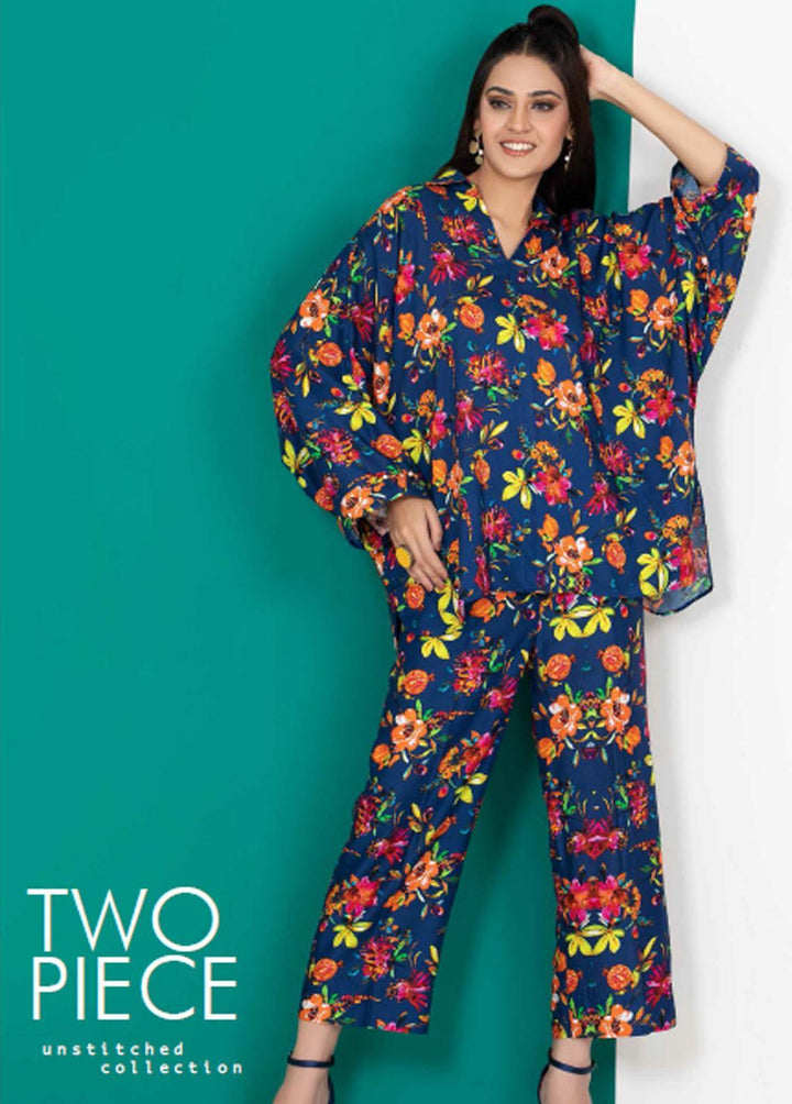 Charcoal By Gul Ahmed Printed Linen Suits Unstitched 2 Piece GA22C VT-22006 - Winter Collection