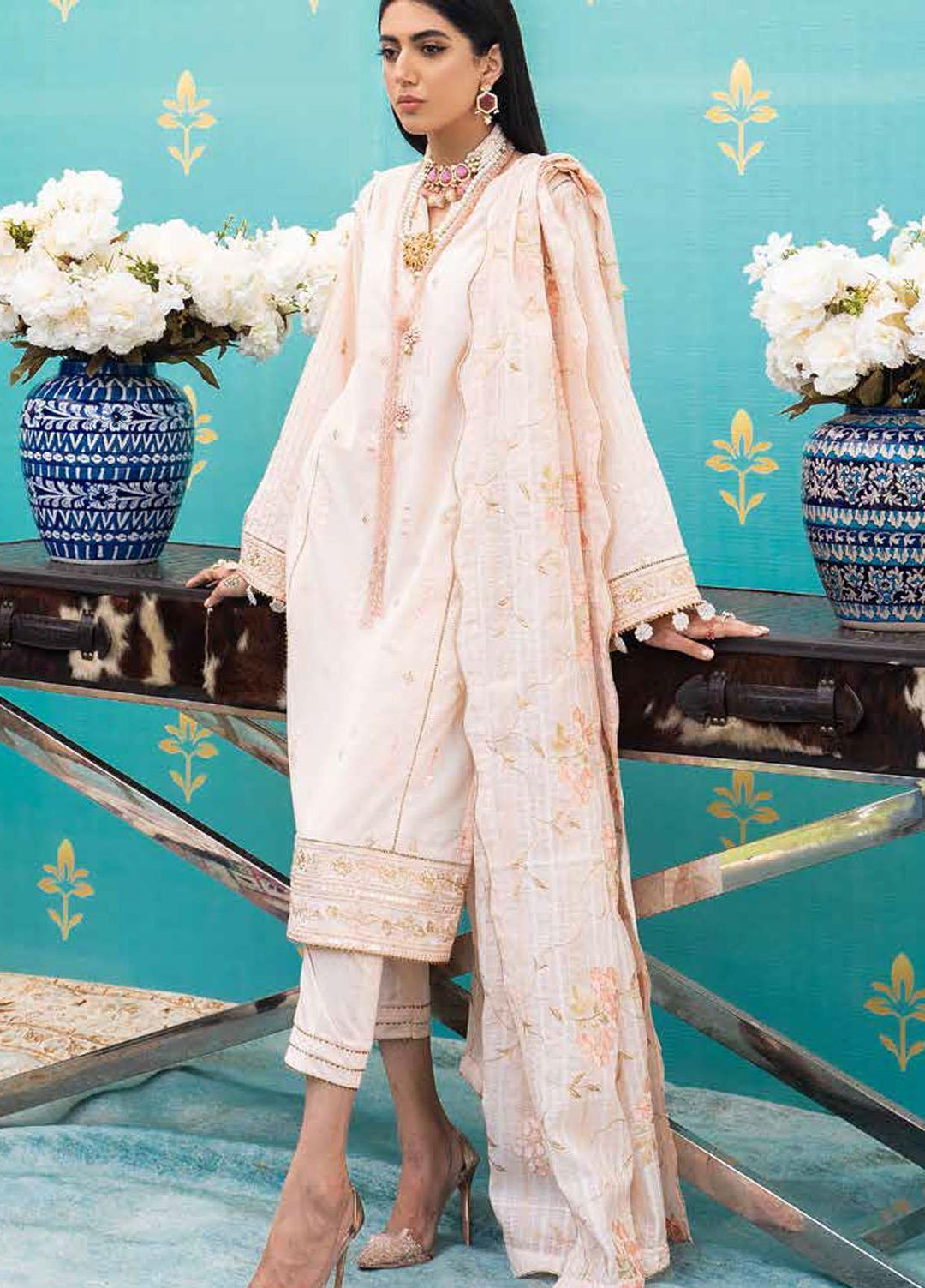 Festive Issue By Gul Ahmed Embroidered Lawn Suits Unstitched 3 Piece GA21EA 12048 - Festive Collection