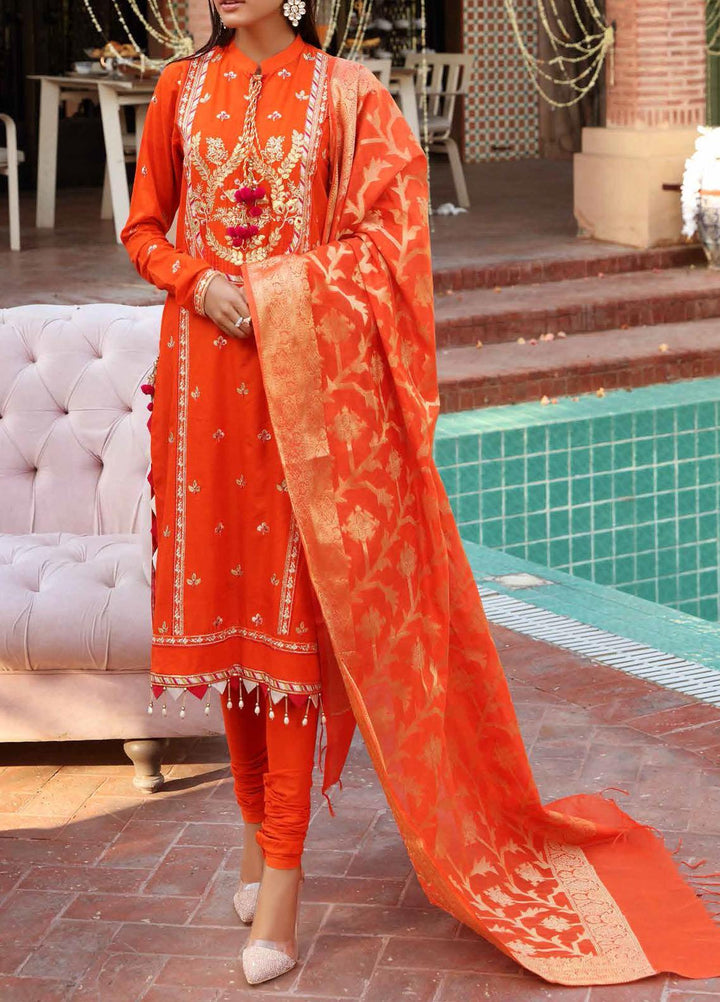 Festive Issue By Gul Ahmed Embroidered Lawn Suits Unstitched 3 Piece GA21EA 12234 - Festive Collection
