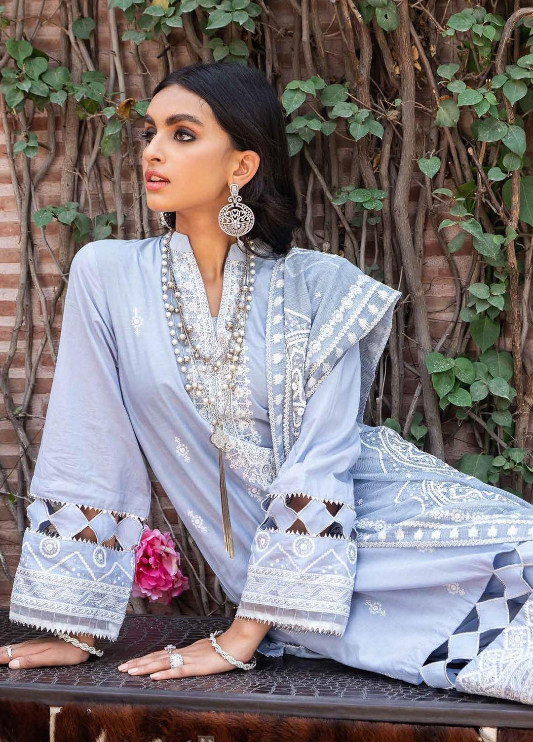 Festive Issue By Gul Ahmed Embroidered Lawn Suits Unstitched 3 Piece GA21EA 12252 - Festive Collection