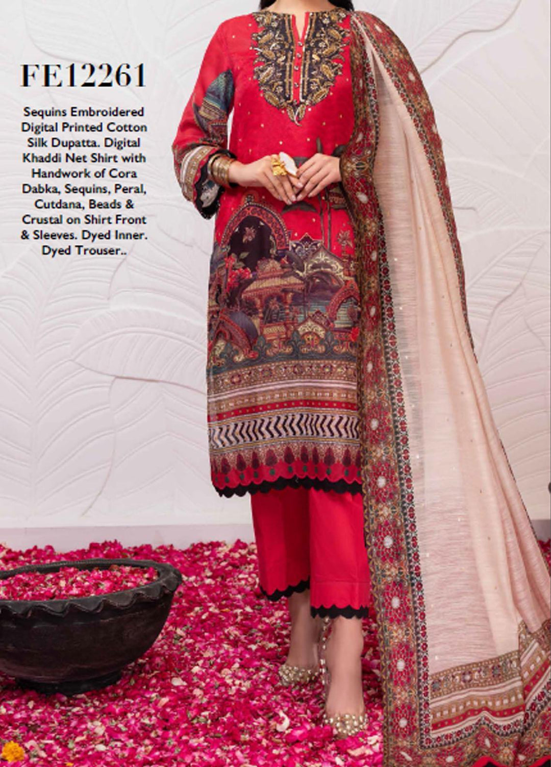 Festive Issue By Gul Ahmed Embroidered Lawn Suits Unstitched 3 Piece GA21EA 12261 - Festive Collection
