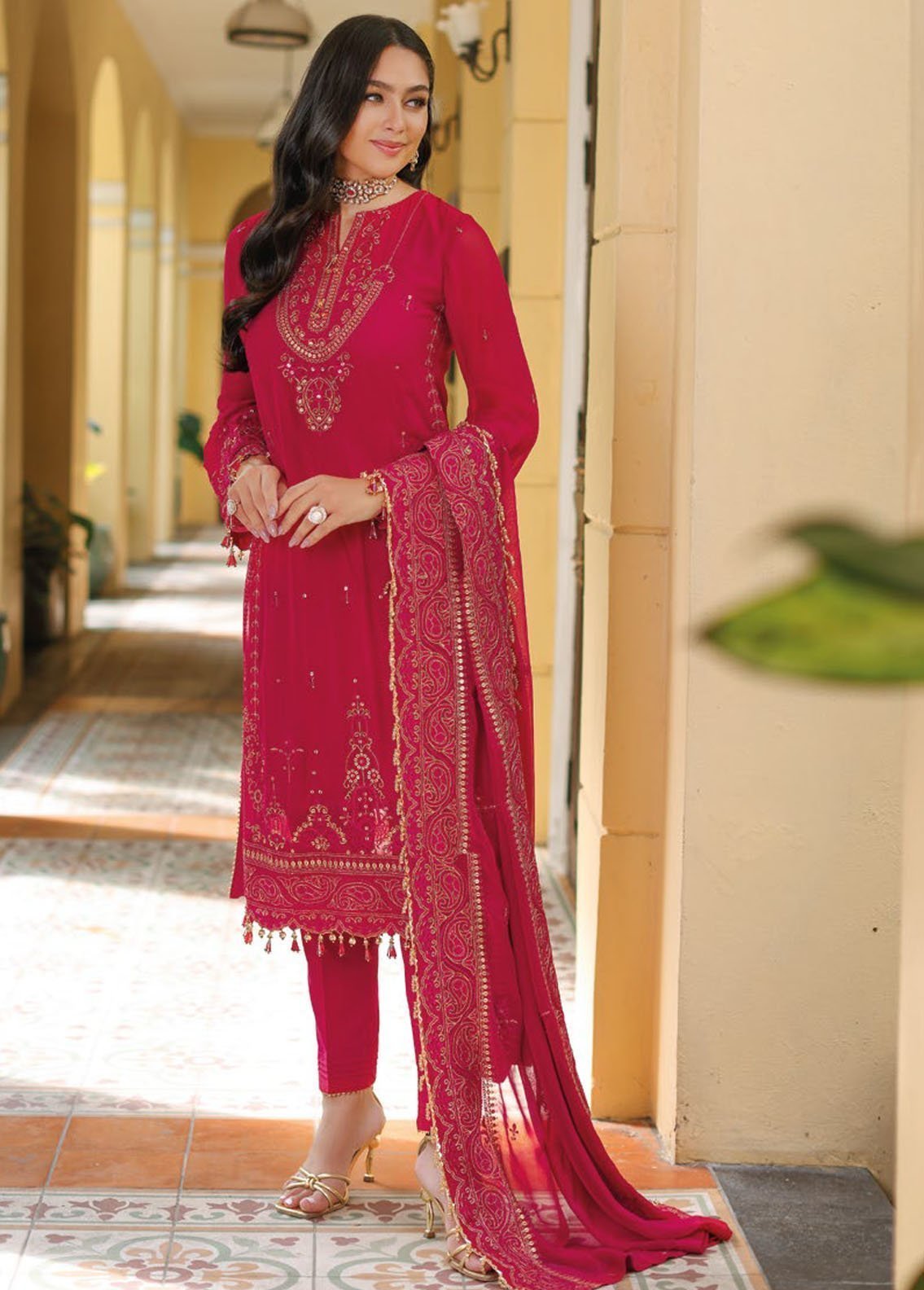 Gul Ahmed Embroidered Cotton Suits Unstitched 3 Piece GA24PS SP 42001 - Summer Collection