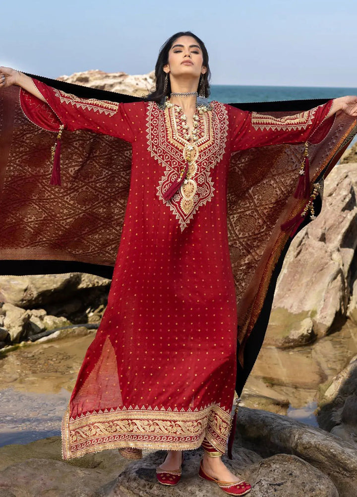 Gul Ahmed Embroidered Cotton Silk Suits Unstitched 3 Piece GA25CH PRW-42003 - Summer Collection