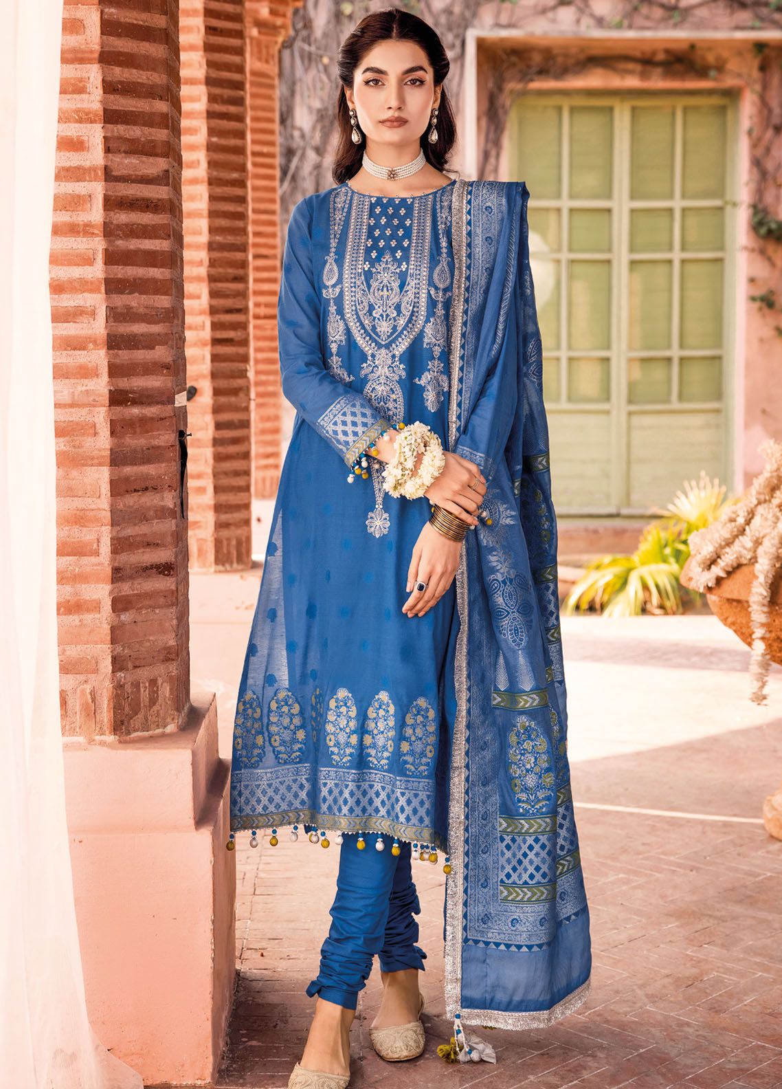Gul Ahmed Embroidered Jacquard Suits Unstitched 3 Piece GA23WL AP-32009 - Winter Collection