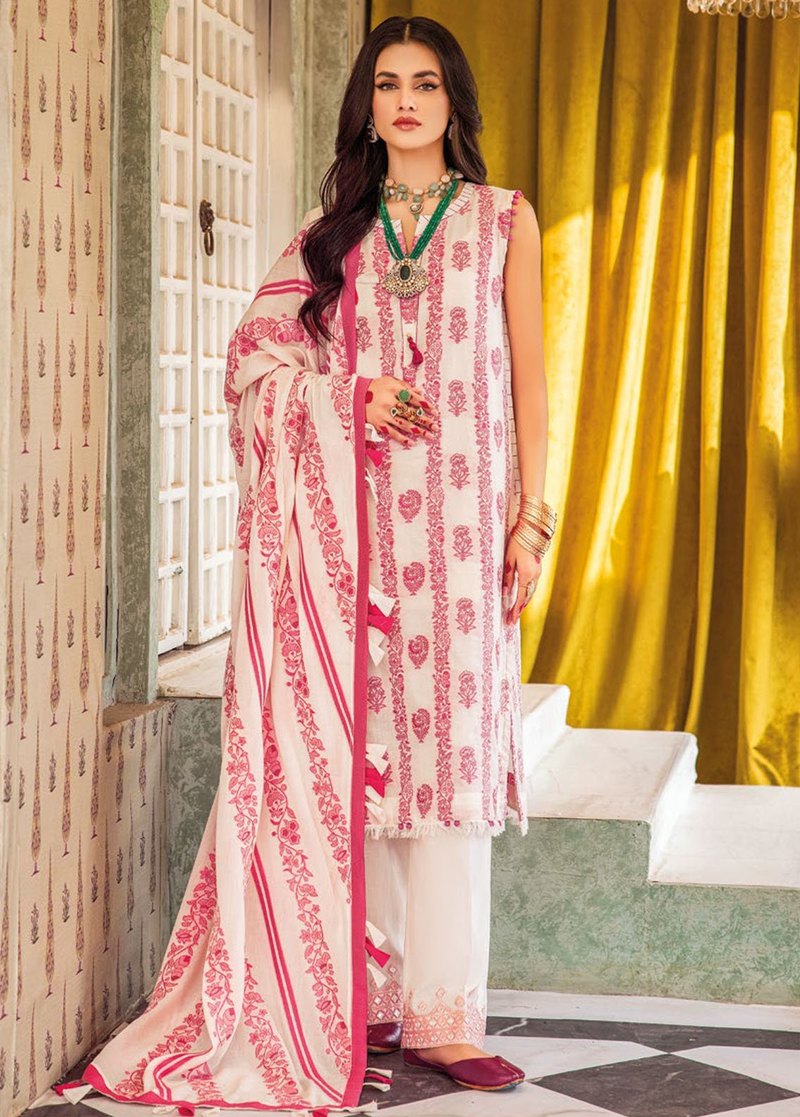 Gul Ahmed Fancy Jacquard Suits Unstitched 3 Piece GA24WU AP-42023 - Winter Collection