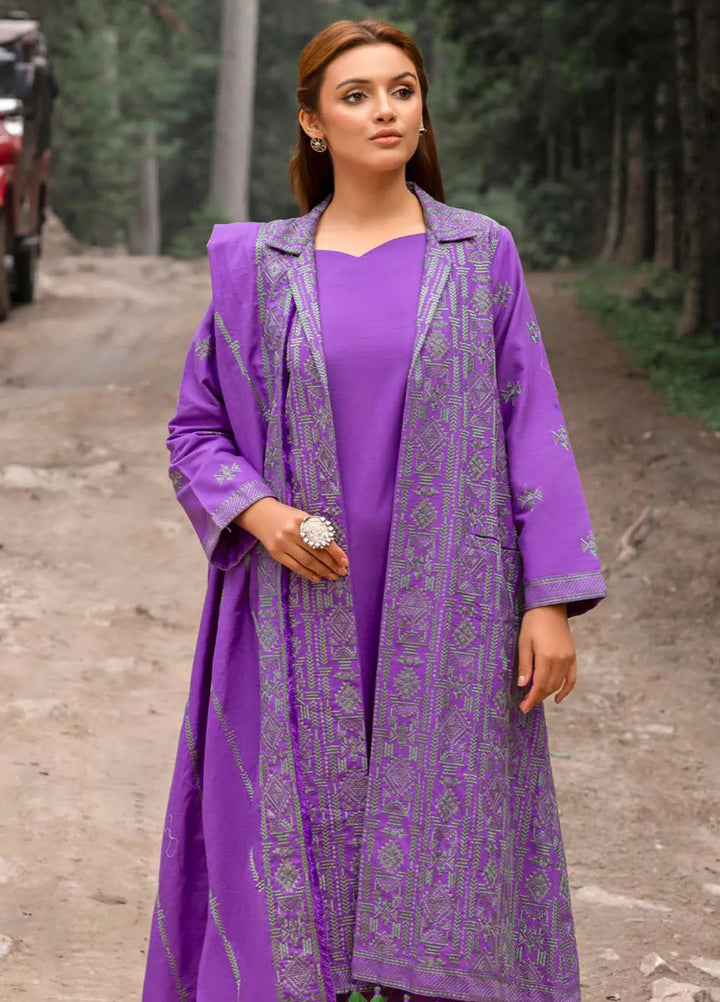 Gul Ahmed Embroidered Khaddar Suits Unstitched 3 Piece GA24UW K-42017 T - Winter Collection