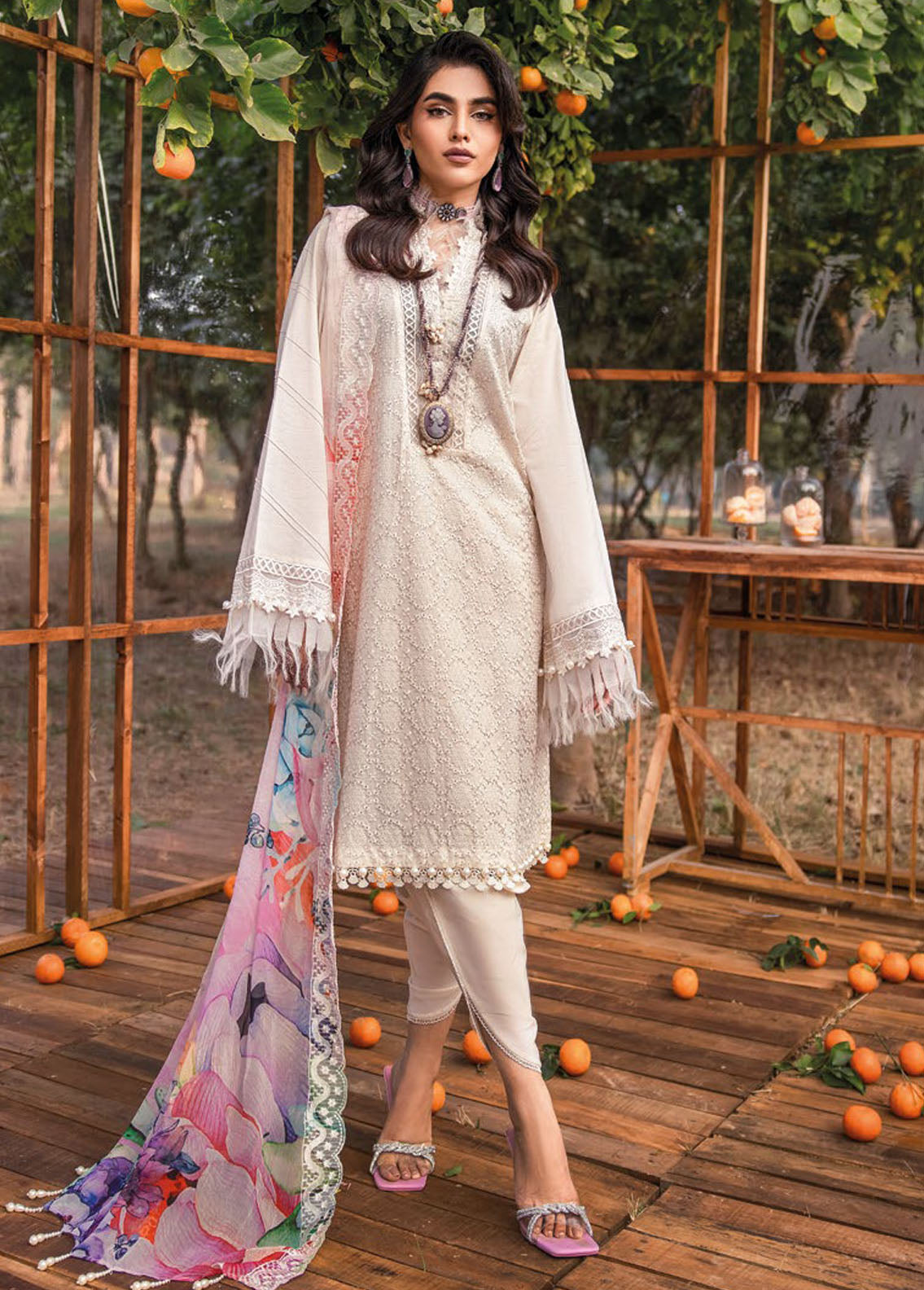 Gul Ahmed Embroidered Lawn Suits Unstitched 3 Piece GA24PS PM 42035 - Summer Collection