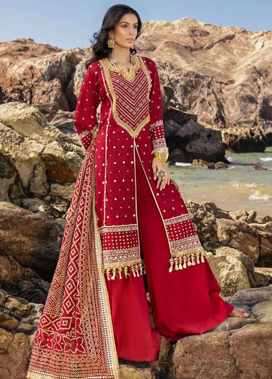 Gul Ahmed Embroidered Lawn Suits Unstitched 3 Piece GA25CH CL-52413 - Summer Collection main image 1