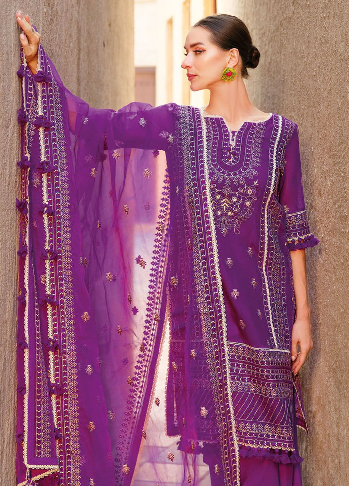 Gul Ahmed Embroidered Net Suits Unstitched 3 Piece GA24LF FE-42019 - Festive Collection