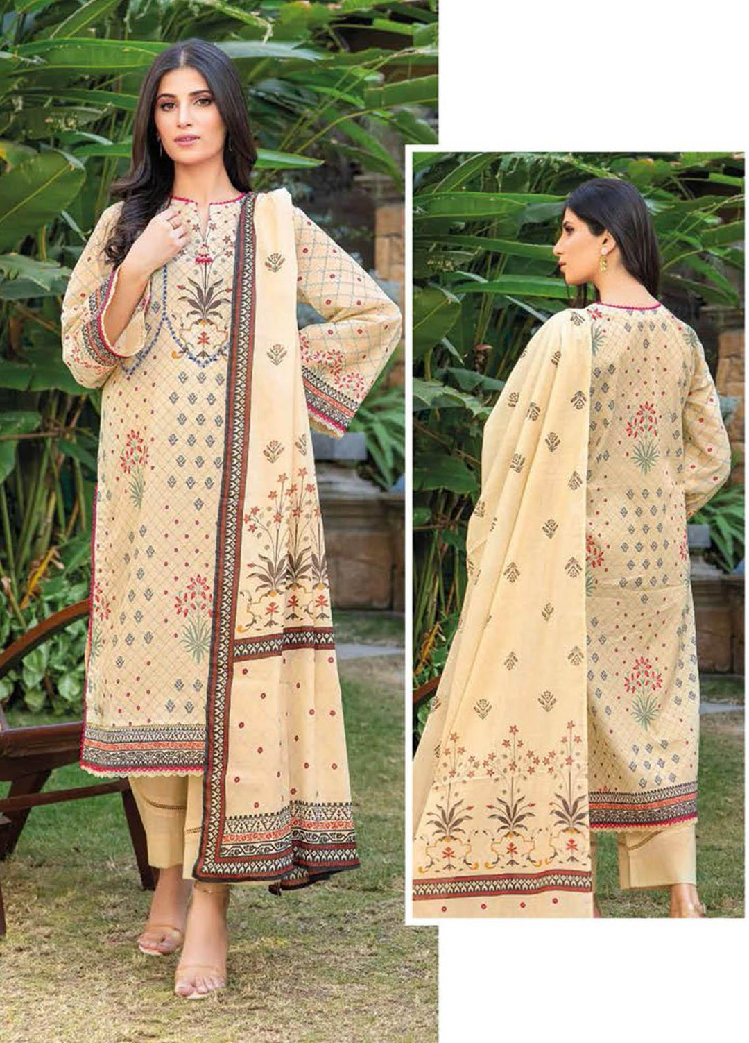 Essential Lawn By Gul Ahmed Printed Lawn Suits Unstitched 3 Piece GA23E CL-32068 - Summer Collection