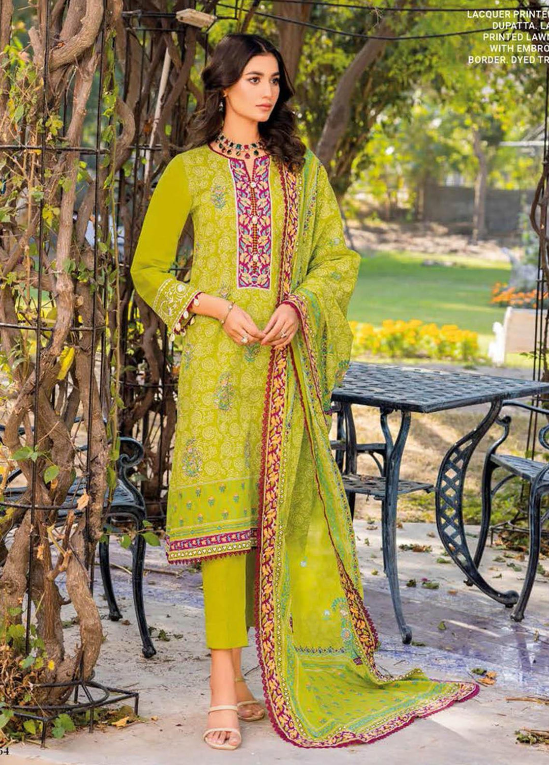 Essential Lawn By Gul Ahmed Embroidered Lawn Suits Unstitched 3 Piece GA23E CL-32118 - Summer Collection