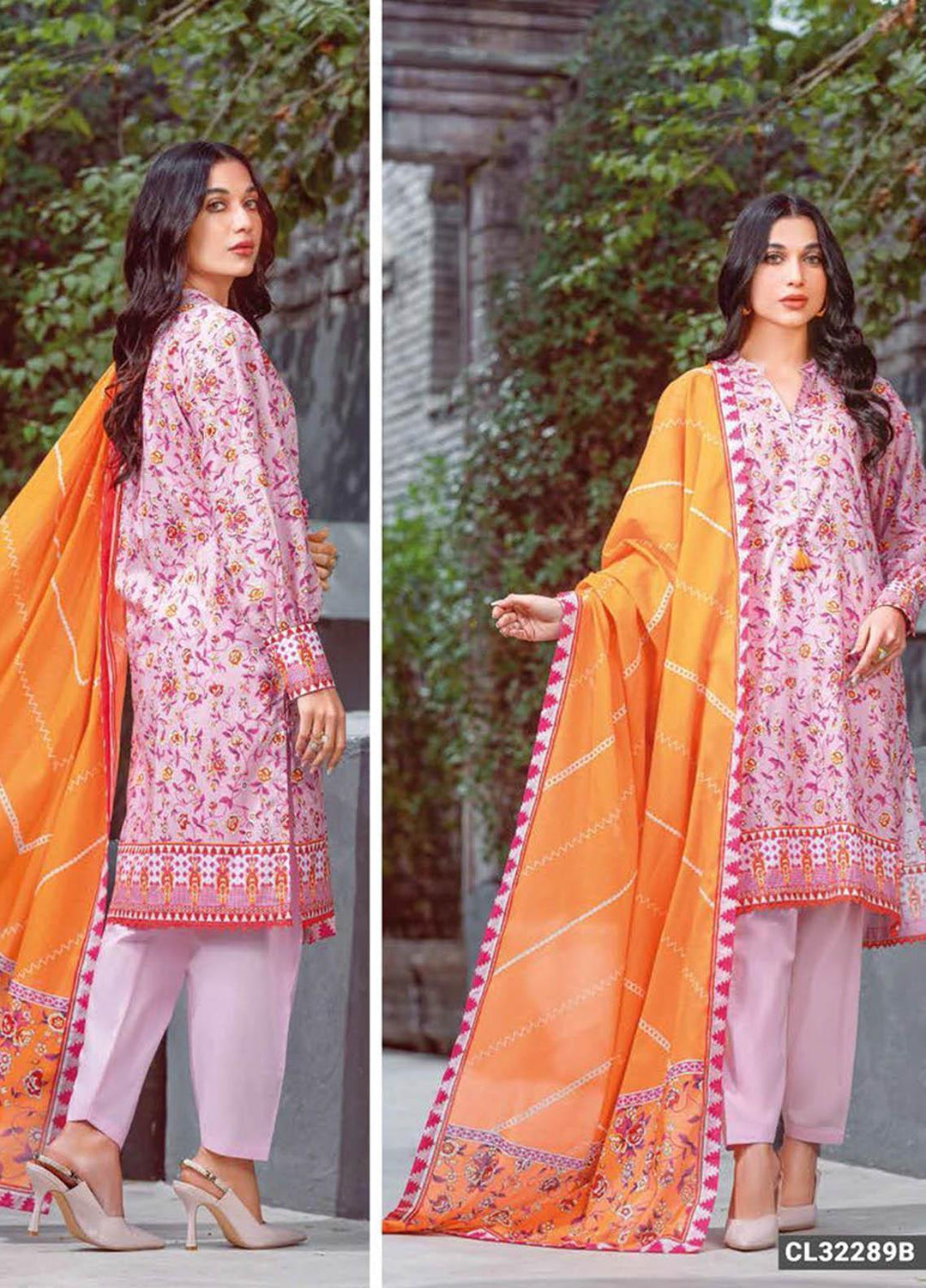 Essential Lawn By Gul Ahmed Printed Lawn Suits Unstitched 3 Piece GA23E CL-32289B - Summer Collection