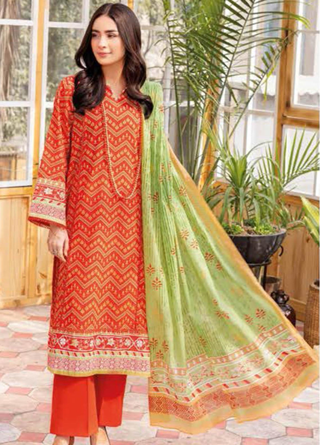 Essential Lawn By Gul Ahmed Printed Lawn Suits Unstitched 3 Piece GA23E CL-32297B - Summer Collection