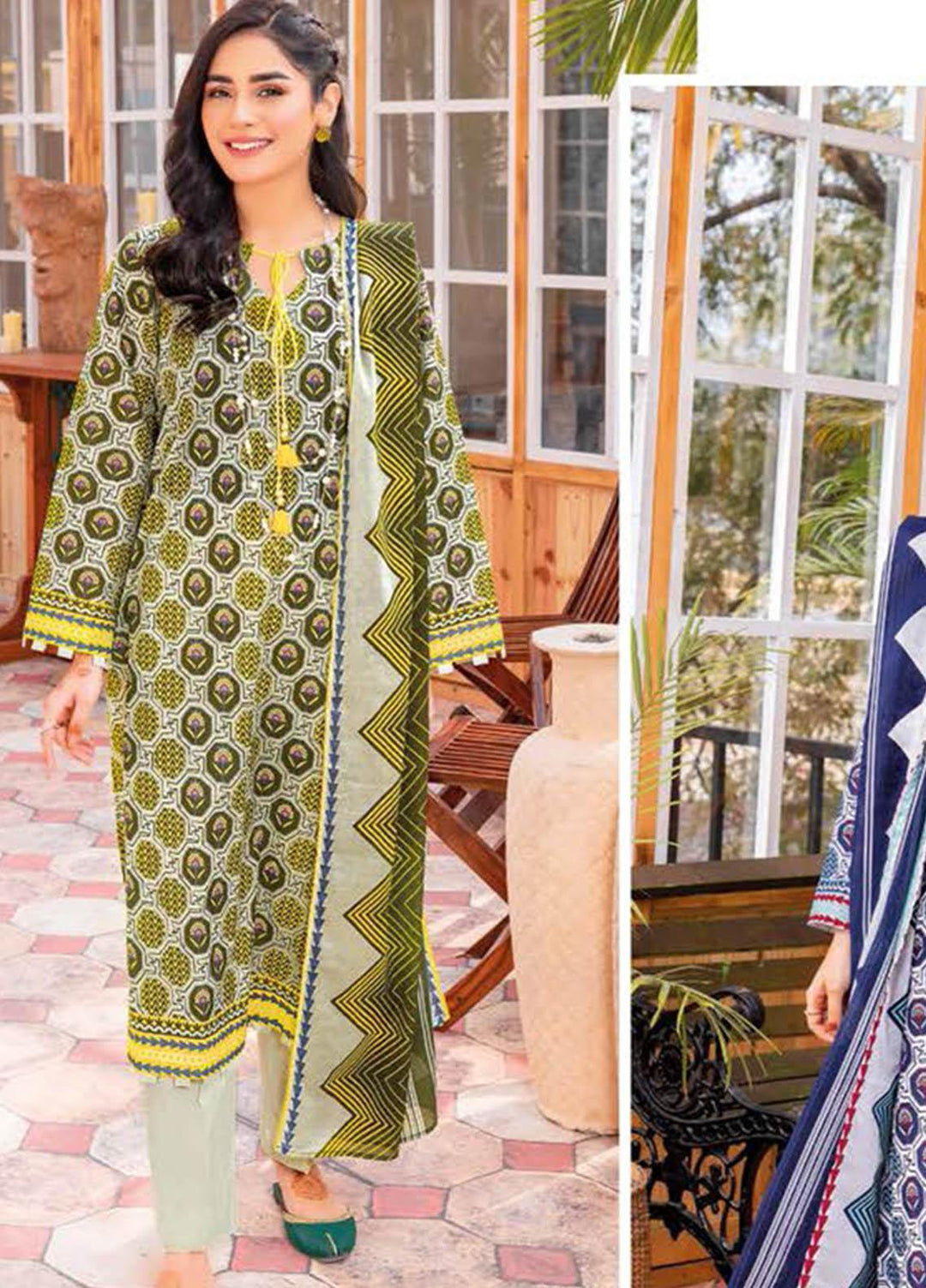 Essential Lawn By Gul Ahmed Printed Lawn Suits Unstitched 3 Piece GA23E CL-32298A - Summer Collection