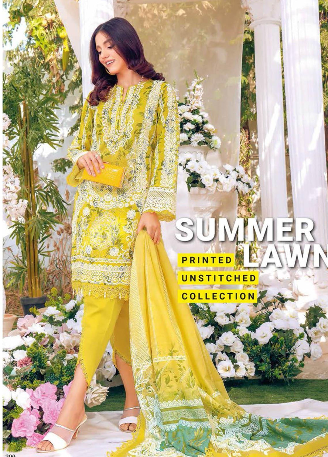 Essential Lawn By Gul Ahmed Printed Lawn Suits Unstitched 3 Piece GA23E CL-32377 - Summer Collection