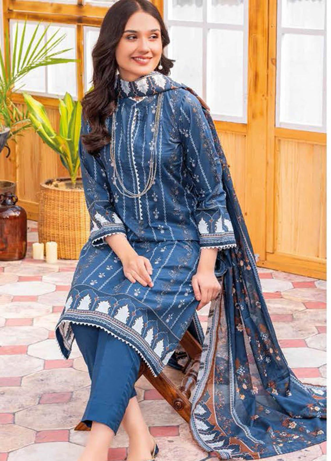 Essential Lawn By Gul Ahmed Printed Lawn Suits Unstitched 3 Piece GA23E CL-32388A - Summer Collection