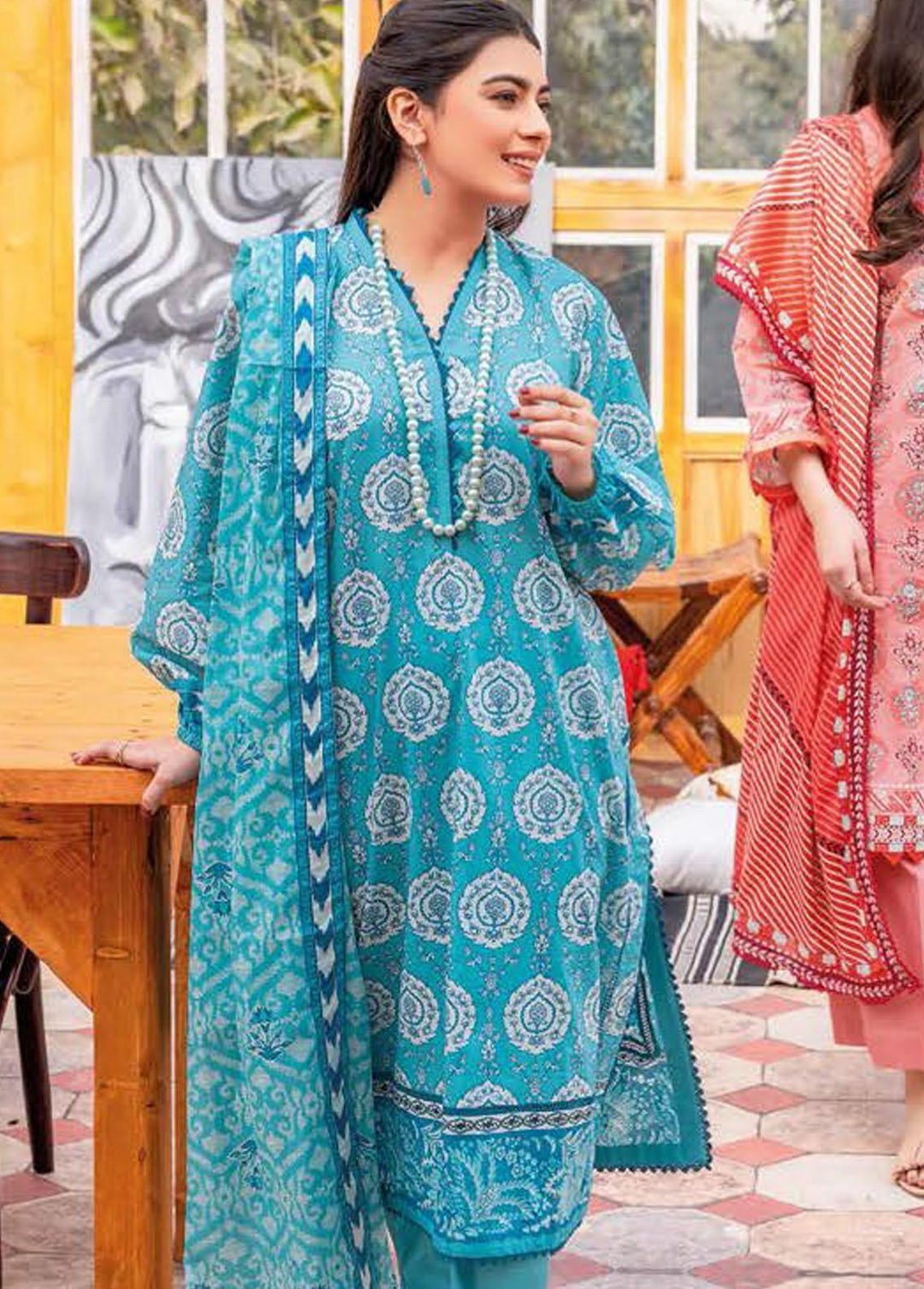 Essential Lawn By Gul Ahmed Printed Lawn Suits Unstitched 3 Piece GA23E CL-32390A - Summer Collection