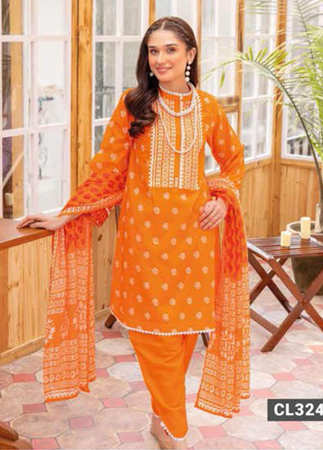 Essential Lawn By Gul Ahmed Printed Lawn Suits Unstitched 3 Piece GA23E CL-32430A - Summer Collection