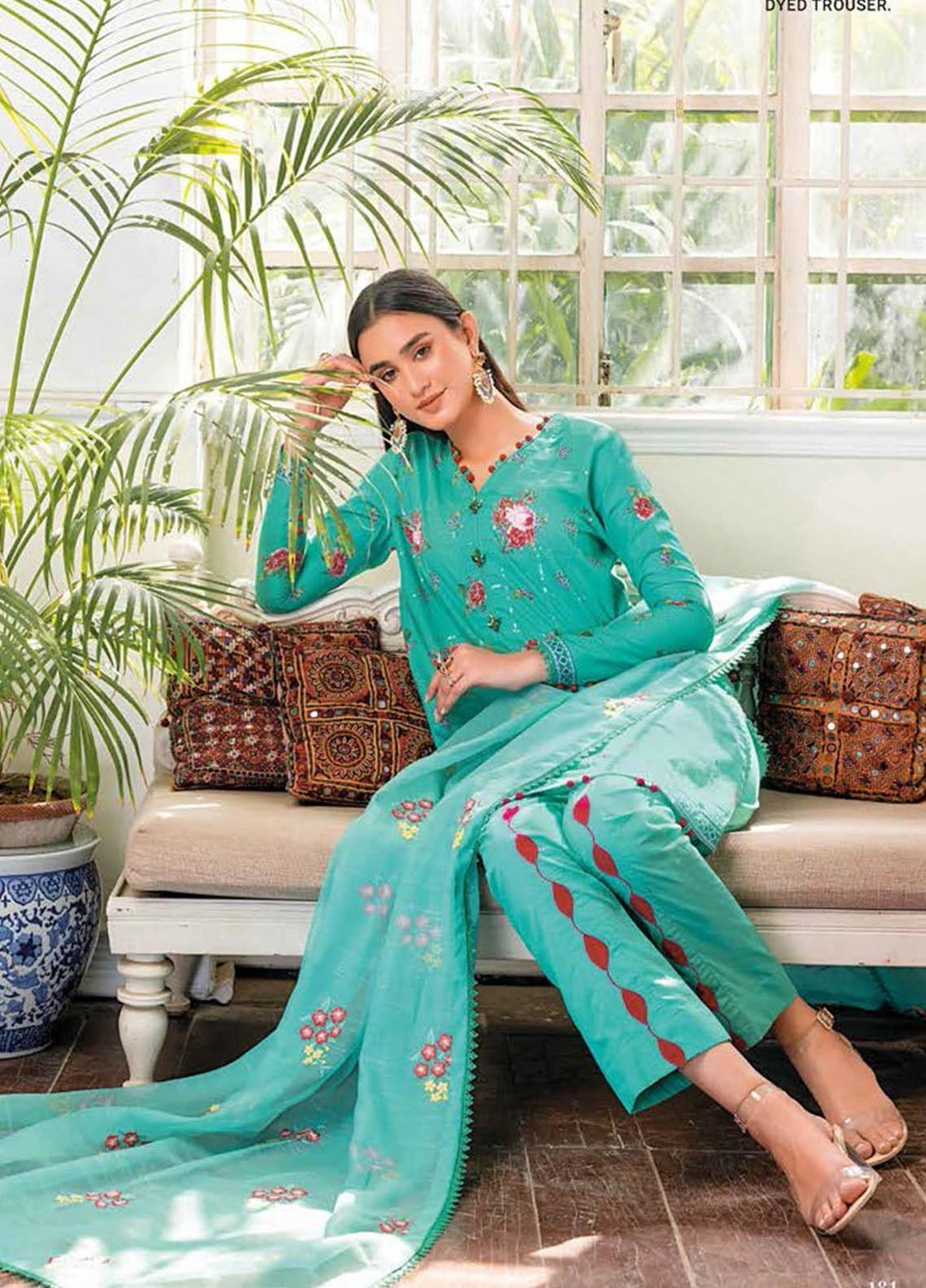 Essential Lawn By Gul Ahmed Embroidered Lawn Suits Unstitched 3 Piece GA23E CN-32010 - Summer Collection