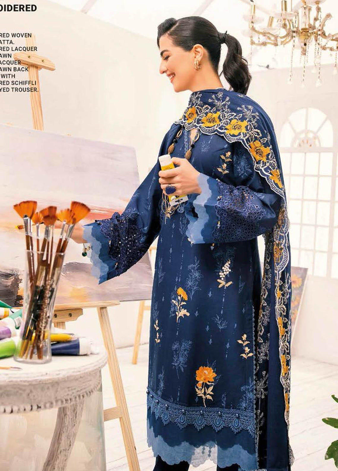 Essential Lawn By Gul Ahmed Embroidered Lawn Suits Unstitched 3 Piece GA23E DN-32038 - Summer Collection