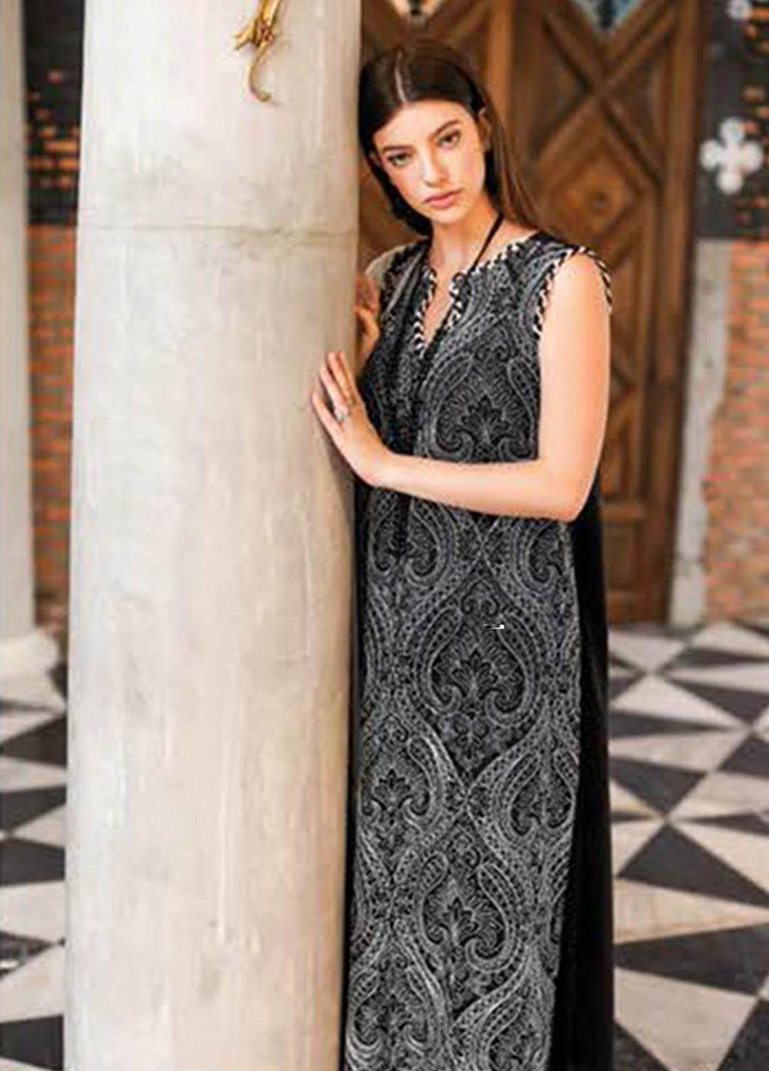 Essential Lawn By Gul Ahmed Embroidered Lawn Suits Unstitched 3 Piece GA23E DN-32065 - Summer Collection