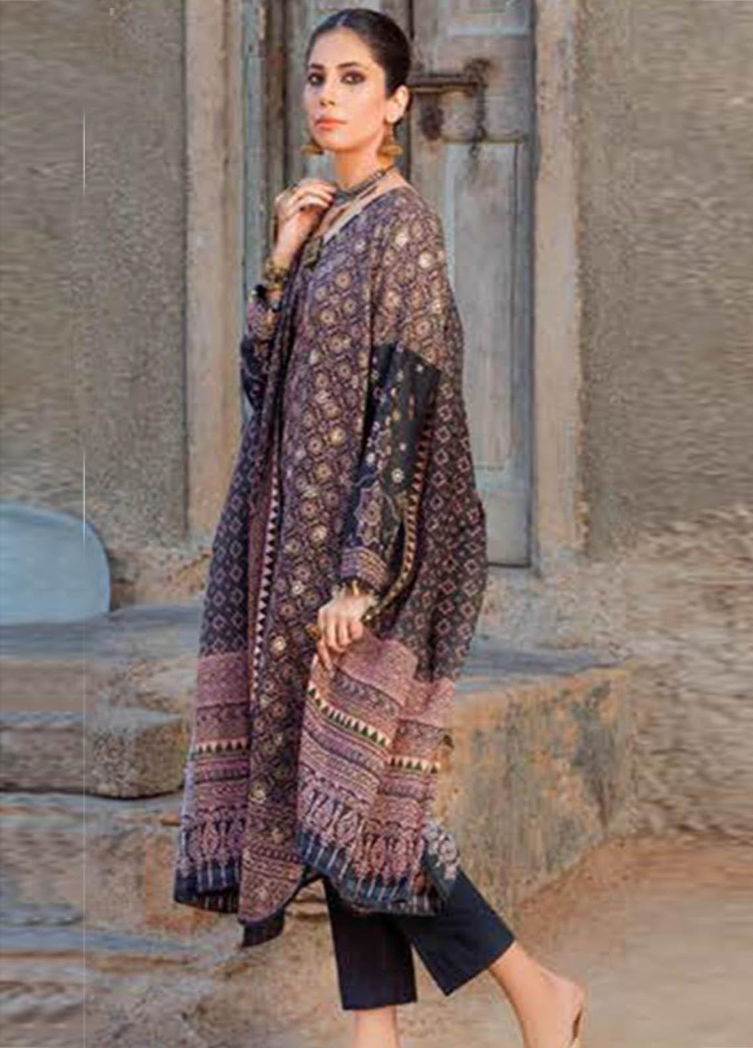 Essential Lawn By Gul Ahmed Printed Lawn Suits Unstitched 3 Piece GA23E DN-32093B - Summer Collection
