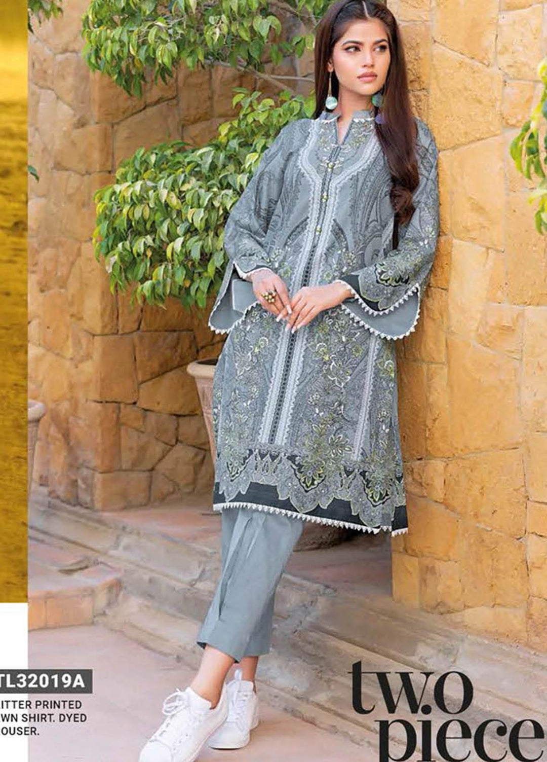 Essential Lawn By Gul Ahmed Printed Lawn Suits Unstitched 2 Piece GA23E TL-32019A - Summer Collection