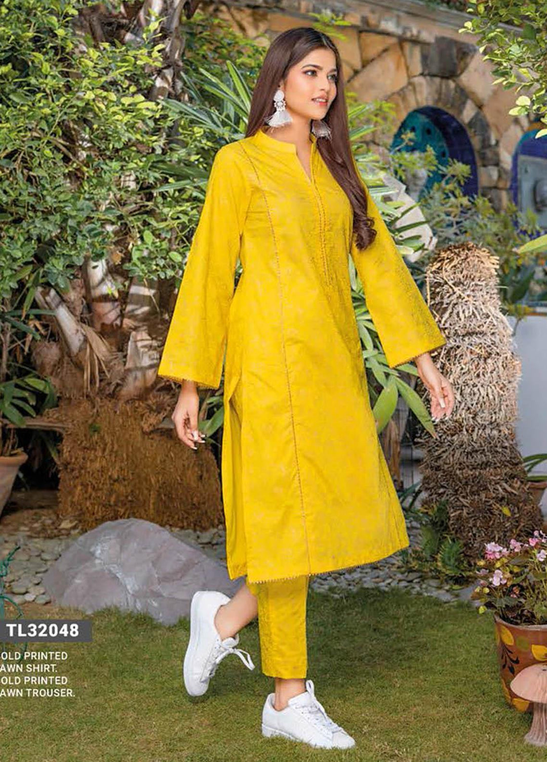 Essential Lawn By Gul Ahmed Printed Lawn Suits Unstitched 2 Piece GA23E TL-32048 - Summer Collection