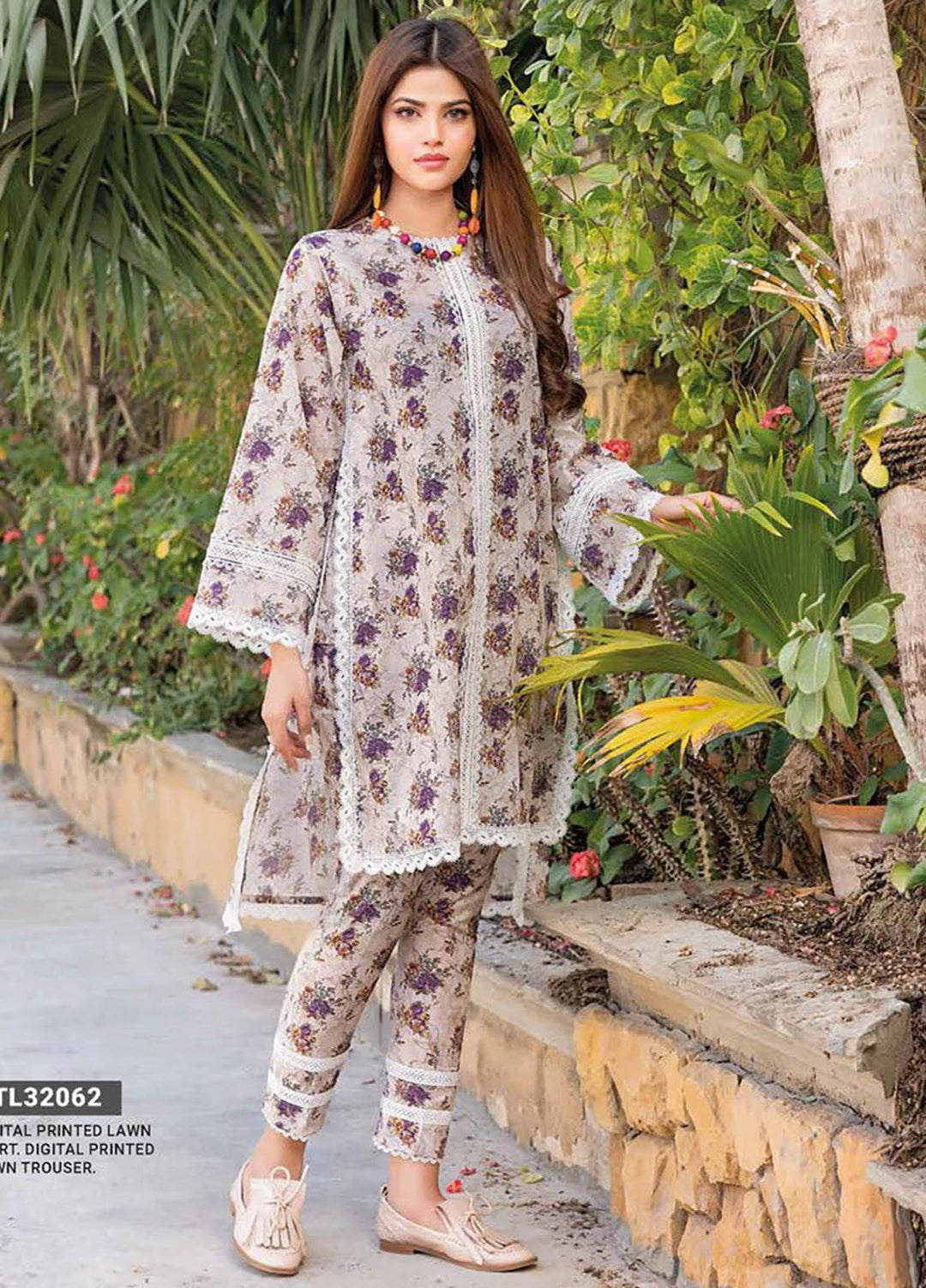 Essential Lawn By Gul Ahmed Printed Lawn Suits Unstitched 2 Piece GA23E TL-32062 - Summer Collection