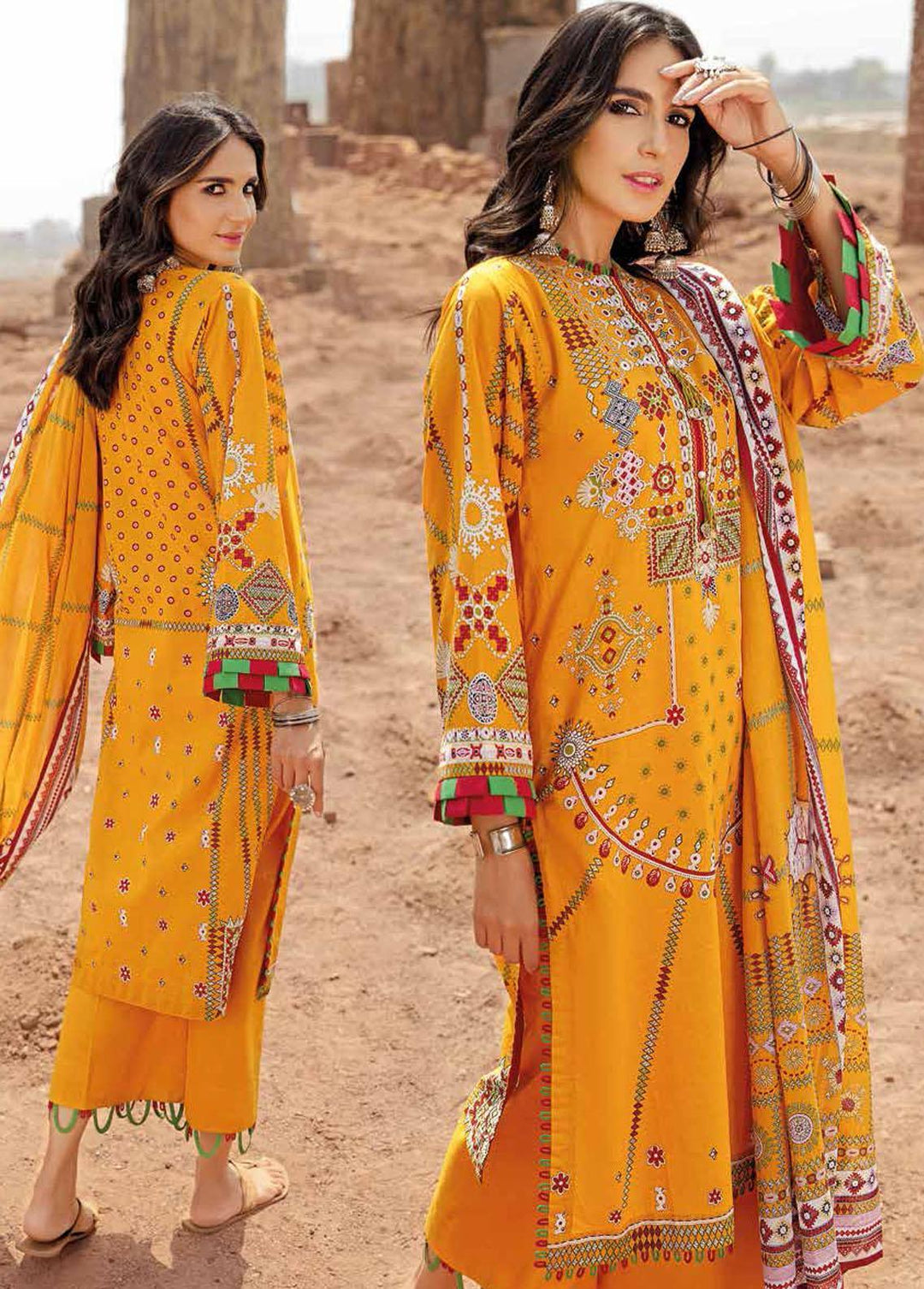 Gul Ahmed Printed Lawn Suits Unstitched 3 Piece GA22SB CL-12007 A - Summer Collection