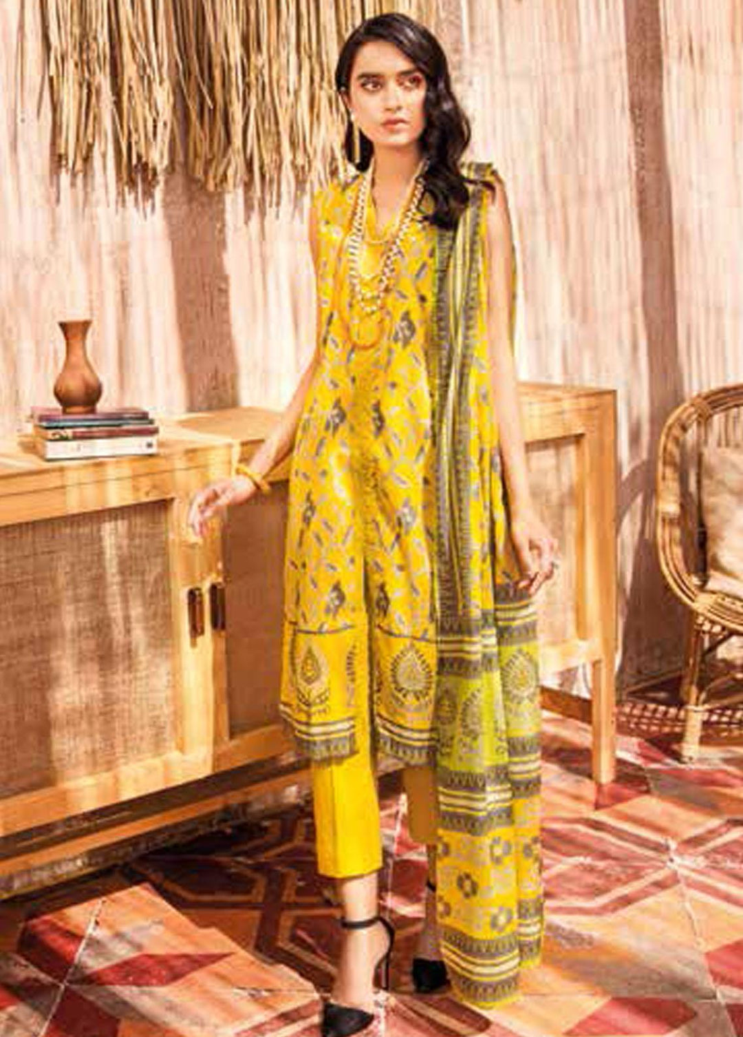 Gul Ahmed Printed Lawn Suits Unstitched 3 Piece GA22SB CL-12012 A - Summer Collection