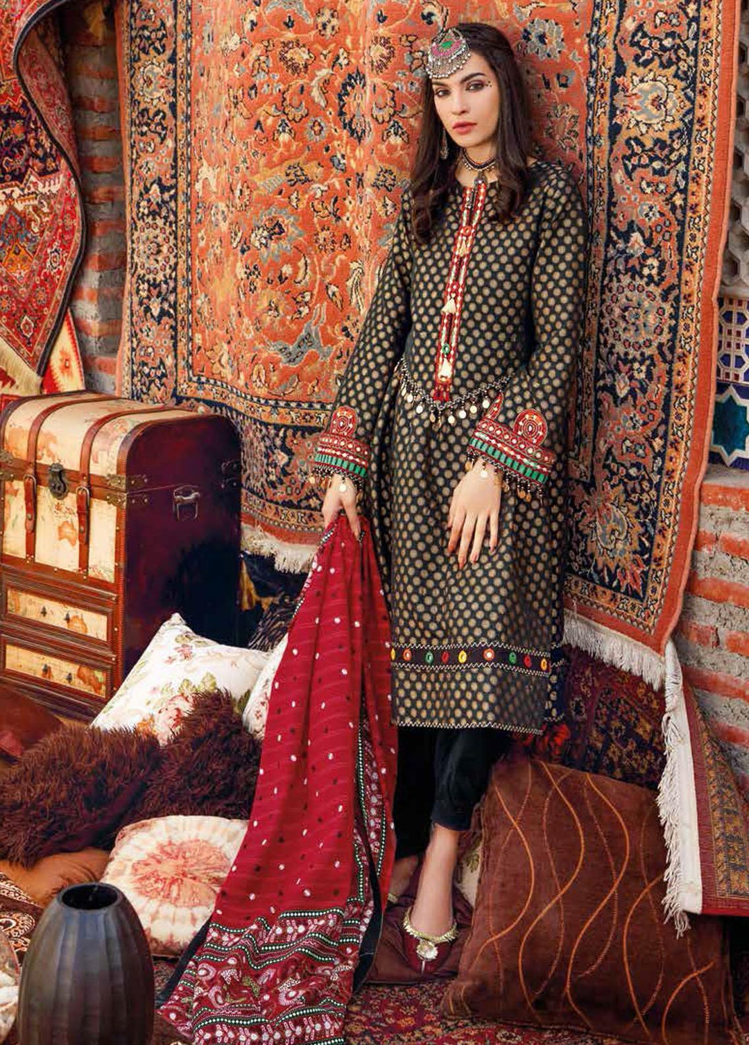 Gul Ahmed Embroidered Lawn Suits Unstitched 3 Piece GA22SB CL-1249 - Summer Collection
