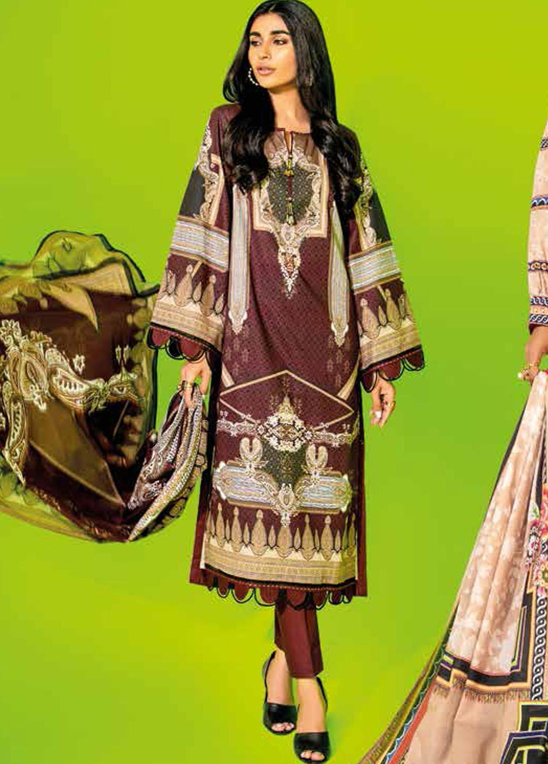 Gul Ahmed Printed Lawn Suits Unstitched 3 Piece GA22SB CL-12505 A - Summer Collection