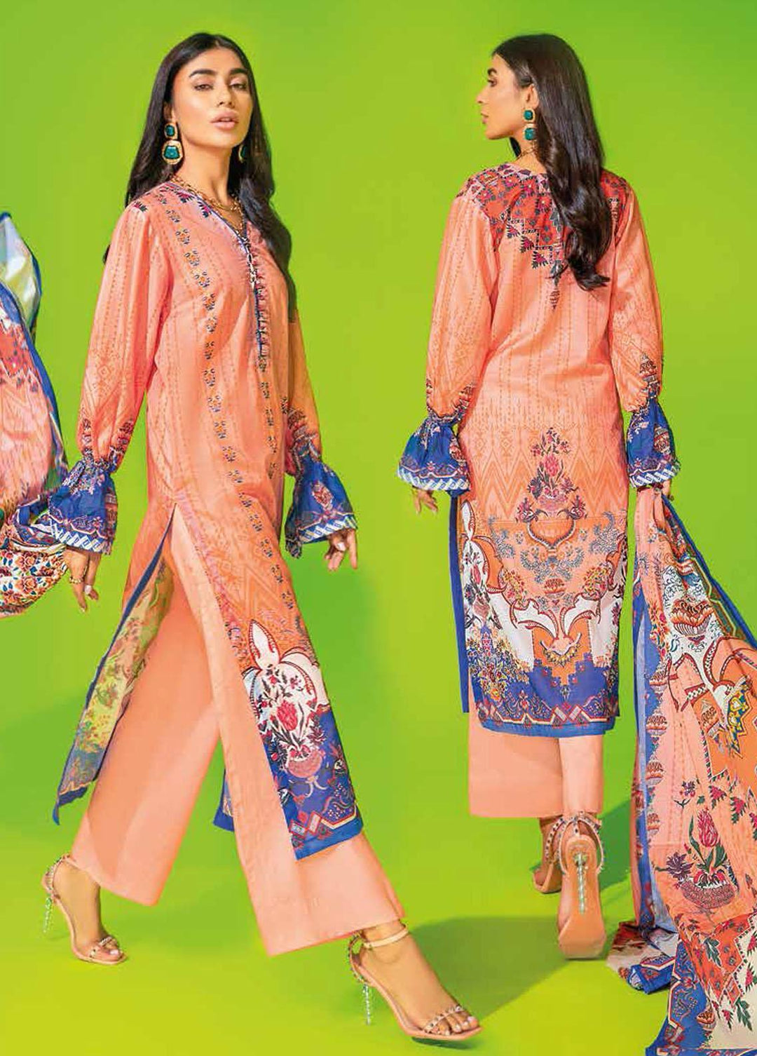 Gul Ahmed Printed Lawn Suits Unstitched 3 Piece GA22SB CL-12512 A - Summer Collection