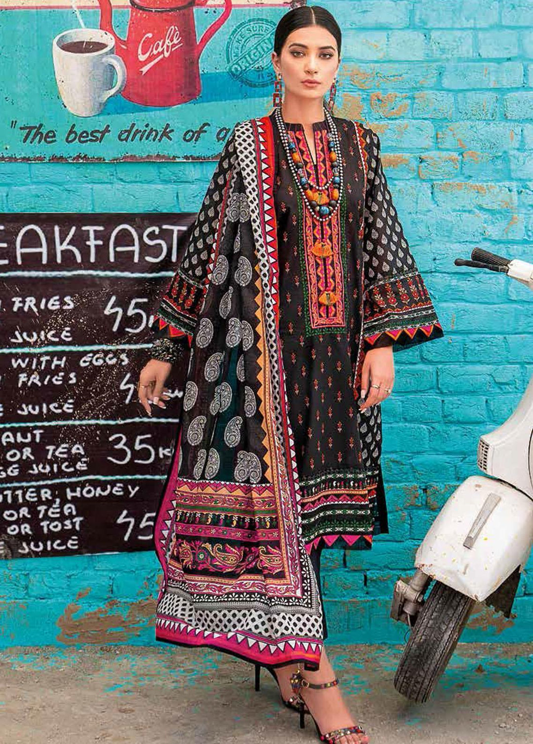 Gul Ahmed Embroidered Lawn Suits Unstitched 3 Piece GA22SB CL-1280 A - Summer Collection