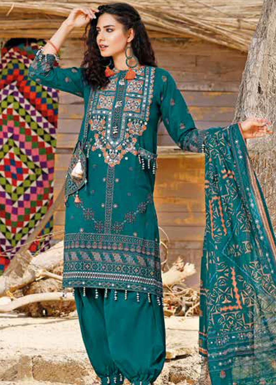 Gul Ahmed Embroidered Lawn Suits Unstitched 3 Piece GA22SB CL-1291 - Summer Collection