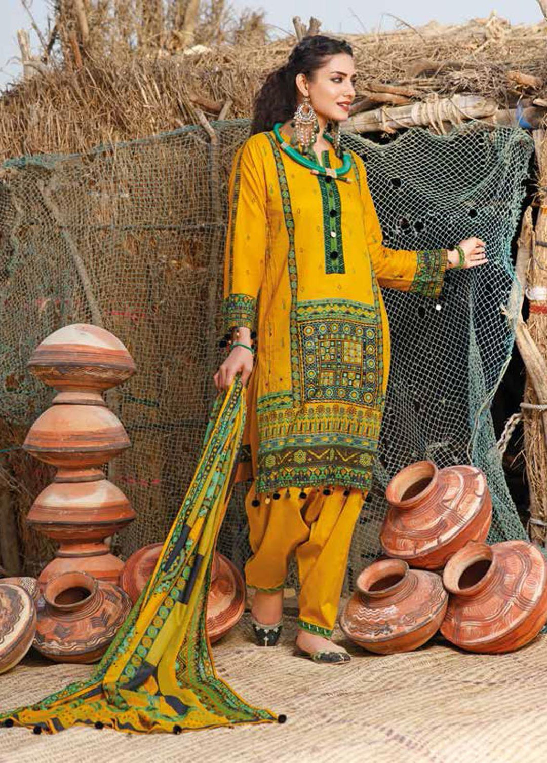 Gul Ahmed Embroidered Lawn Suits Unstitched 3 Piece GA22SB CL-1294 - Summer Collection
